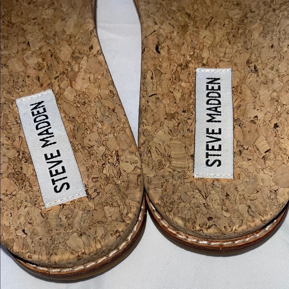 Steve Madden Glittering Silver Slide Sandals - Picture 5 of 11